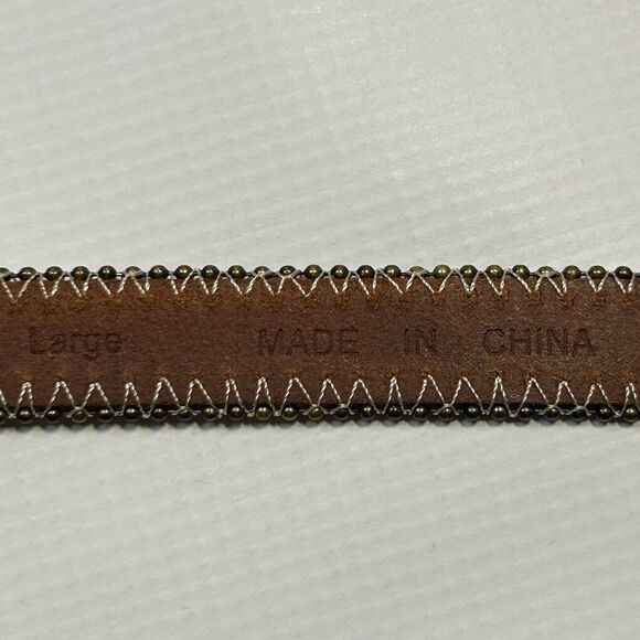 Fossil Shimmery Gold Skinny Size Large Leather Belt BT3993715 195071 0512 - Picture 7 of 9